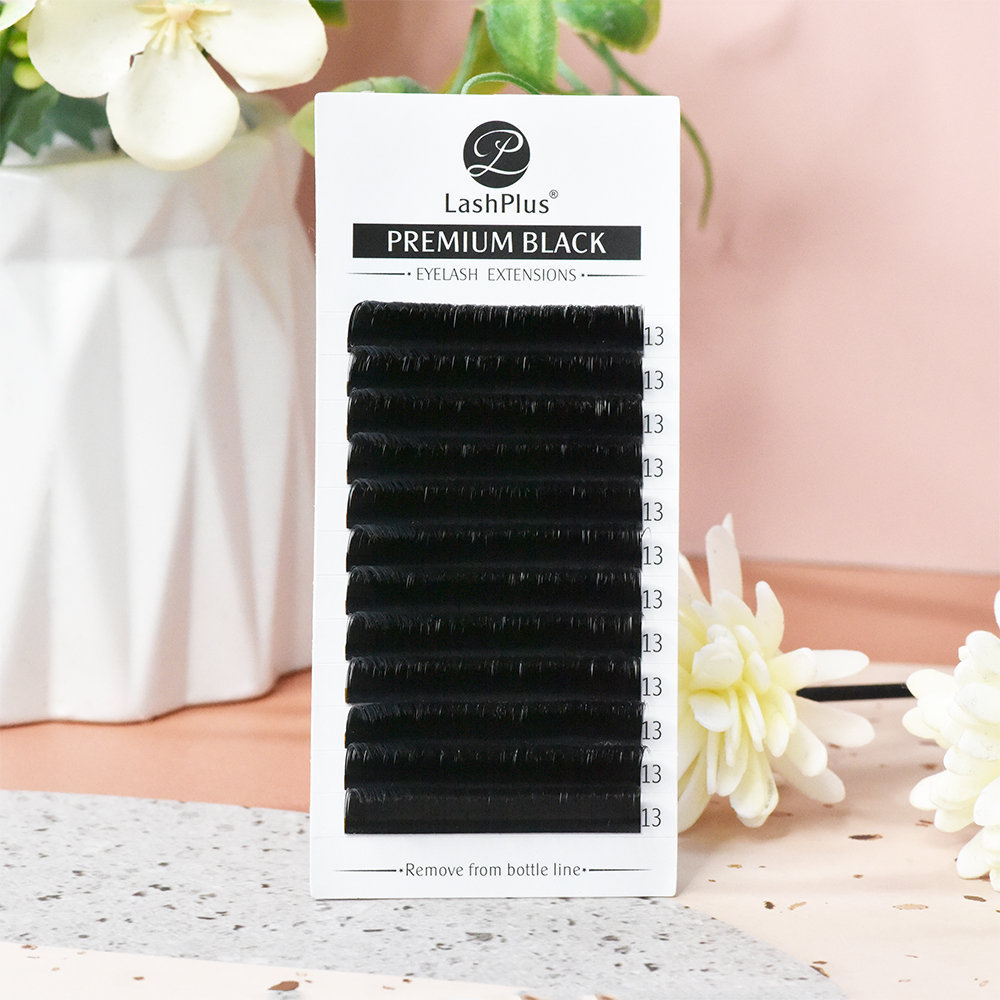 LashPlus premium handmade matte black easyfan mink lash extensions auto fan bloom eyelash trays