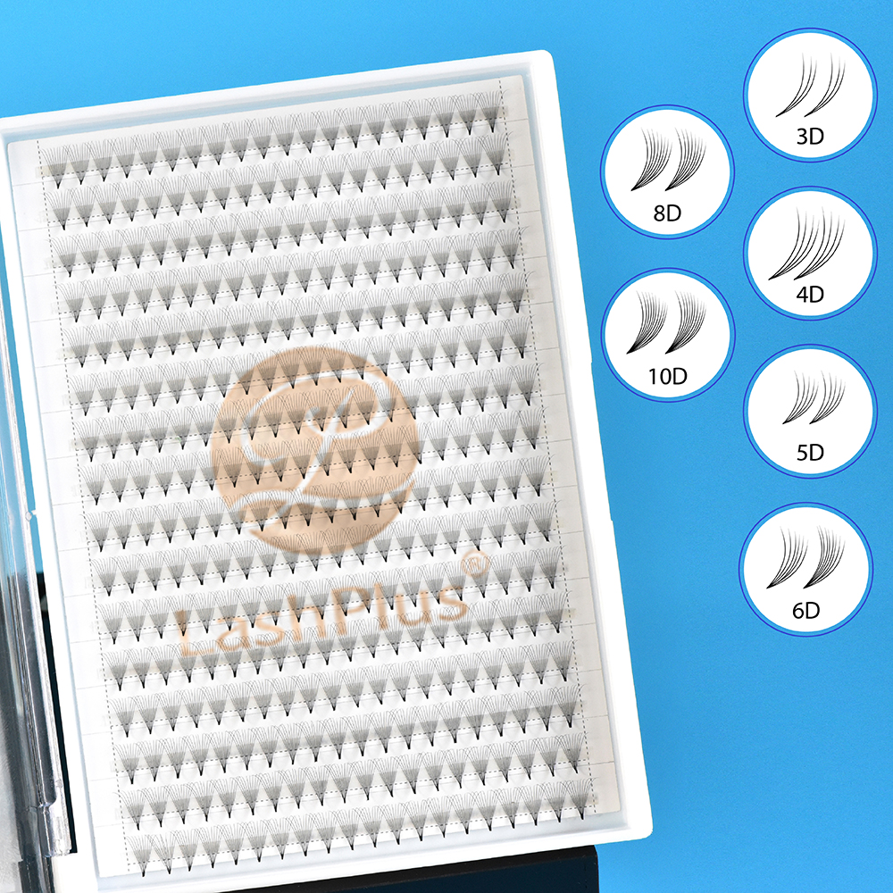 LashPlus bulk premade wispy lash fans .5 d curl eyelash extension loose russian volume lashes best premade eyelash extension