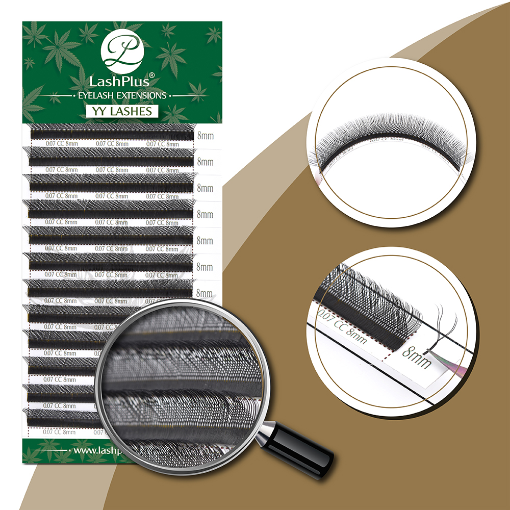 LashPlus yy eyelashes extensions eyes lashes extensions manufacture packaging eyelash extension yy mix