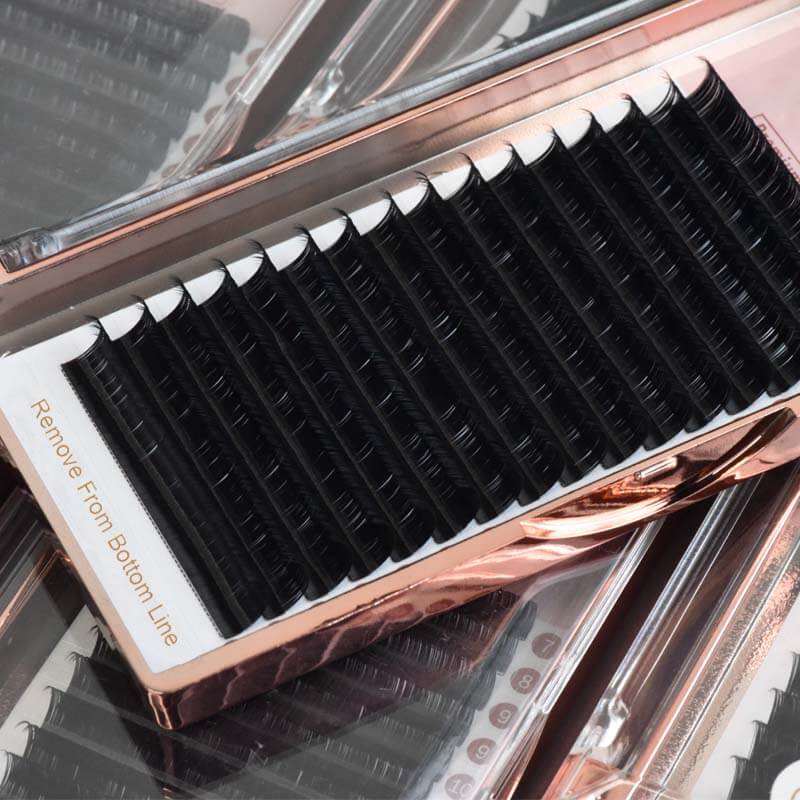 mega volume eyelash extensions 0.03mm d premade fans private label faux mink volume lashes