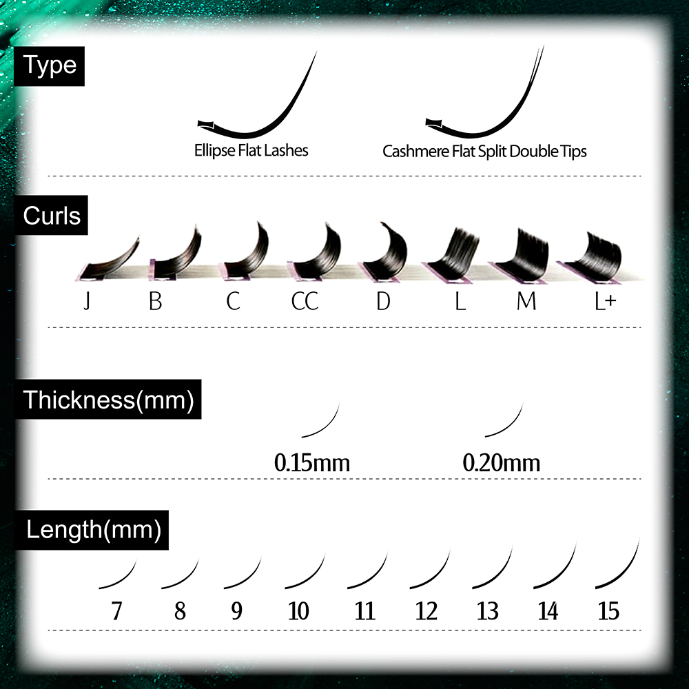 LashPlus Korean PBT vegan eyelash trays 0.15 0.20 C CC D soft matte cashmere flat lash extension