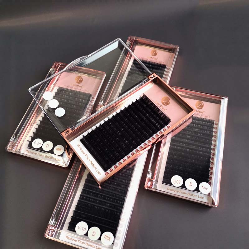 amazon supplier High Quality super soft Lashes Professional Makeup Eyelashes Ellipse Flat Eyelash Extensions