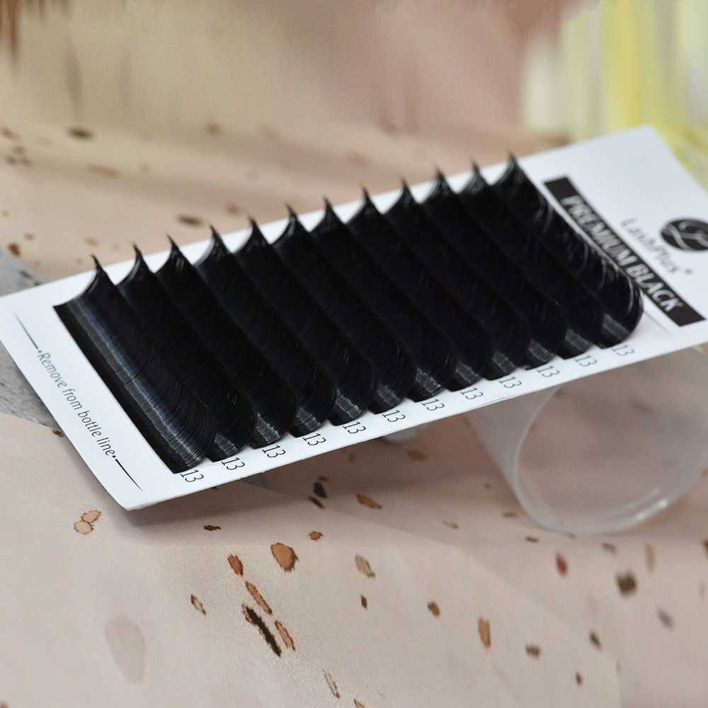 LashPlus lash boxes custom logo matte black cashmere individual lash extensions easy fan volume trays