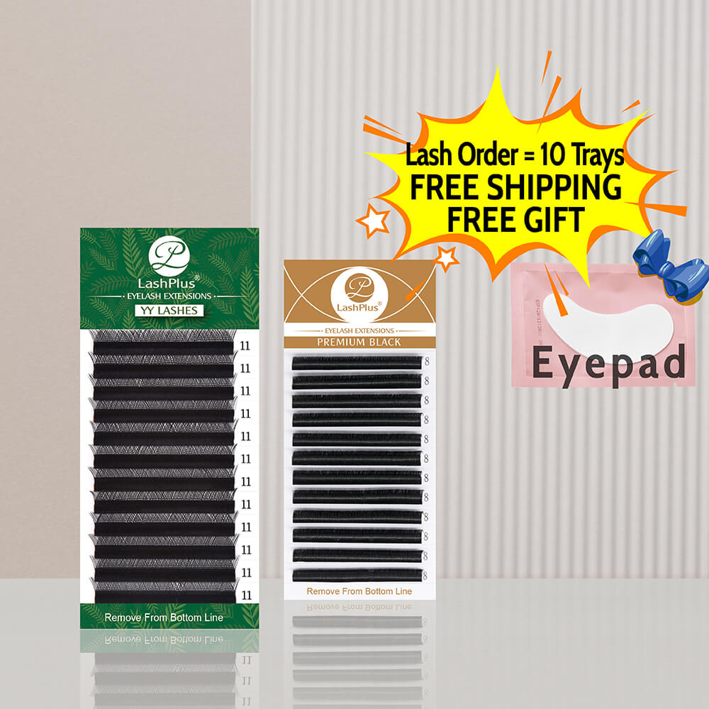 LashPlus Free shipping silk individual eyelash extensions siberian korean pbt eyelashes extension yy