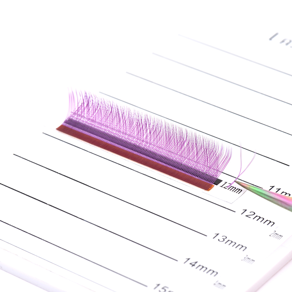 LashPlus colored blue purple Y shape eyelash extension 0.05 0.07 C CC D YY lash trays supplies